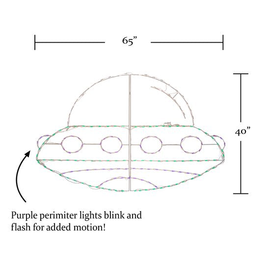 Animated LED Alien Spaceship