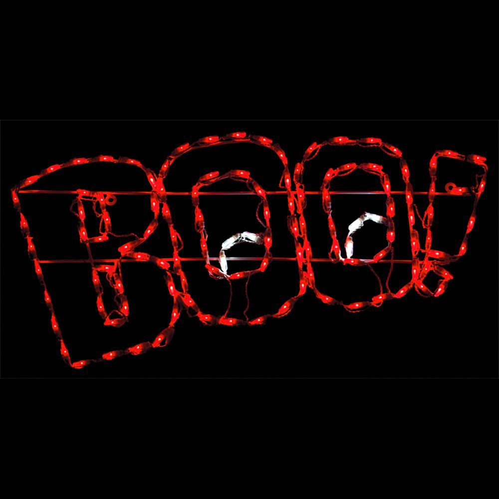 LED 'Boo' Word Sign | Halloween Ghost Lights