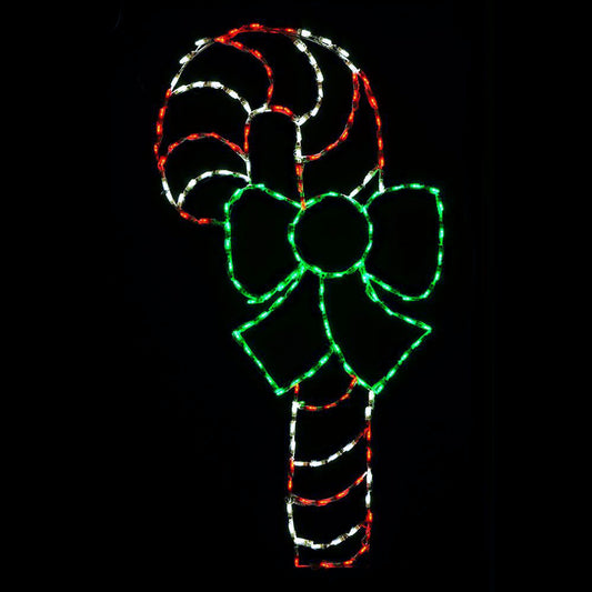 LED Candy Cane with Bow