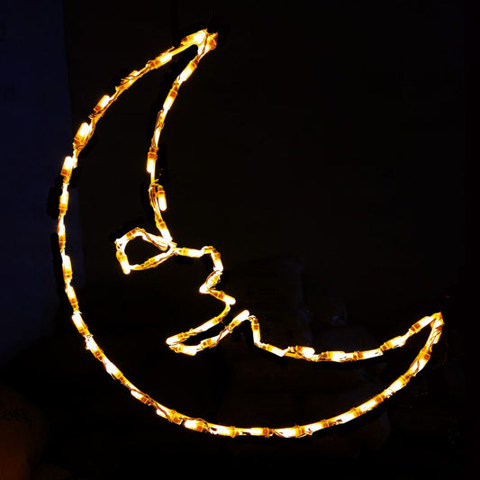 LED Crescent Moon for Halloween Display
