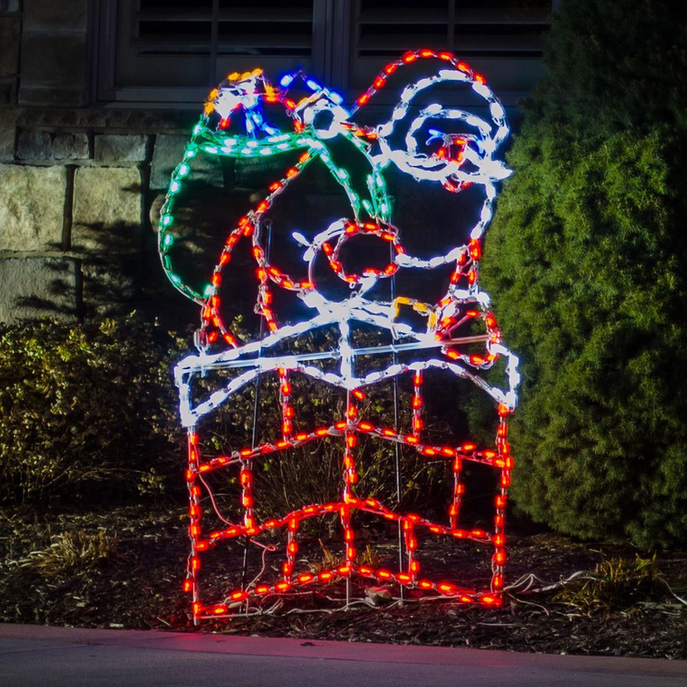 LED Santa in the Chimney