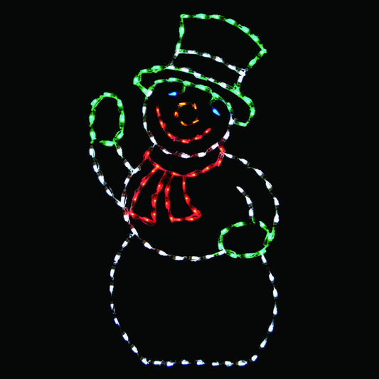 LED Snow Man with Green Hat