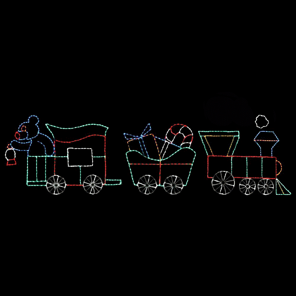 Animated LED Christmas Train Set – Holiday Lites Up