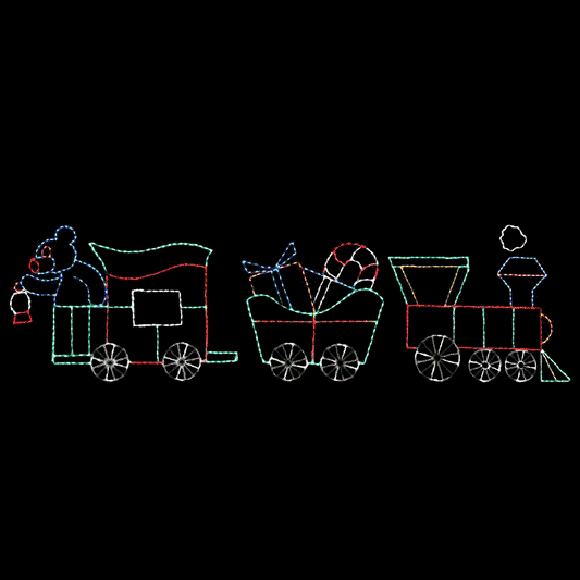 Animated LED Christmas Train Set