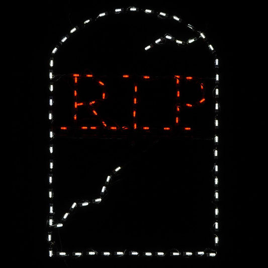 LED RIP Tombstone for Halloween Display